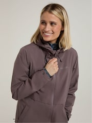 بني - سترة مضادة للماء نسائية Hilltop Ii من Mountain Warehouse - صورة 4 من 9