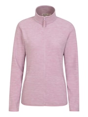 Mountain Warehouse Pink Womens Snowdon Melange II Full-Zip Fleece - Image 1 of 5