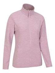 Mountain Warehouse Pink Womens Snowdon Melange II Full-Zip Fleece - Image 2 of 5