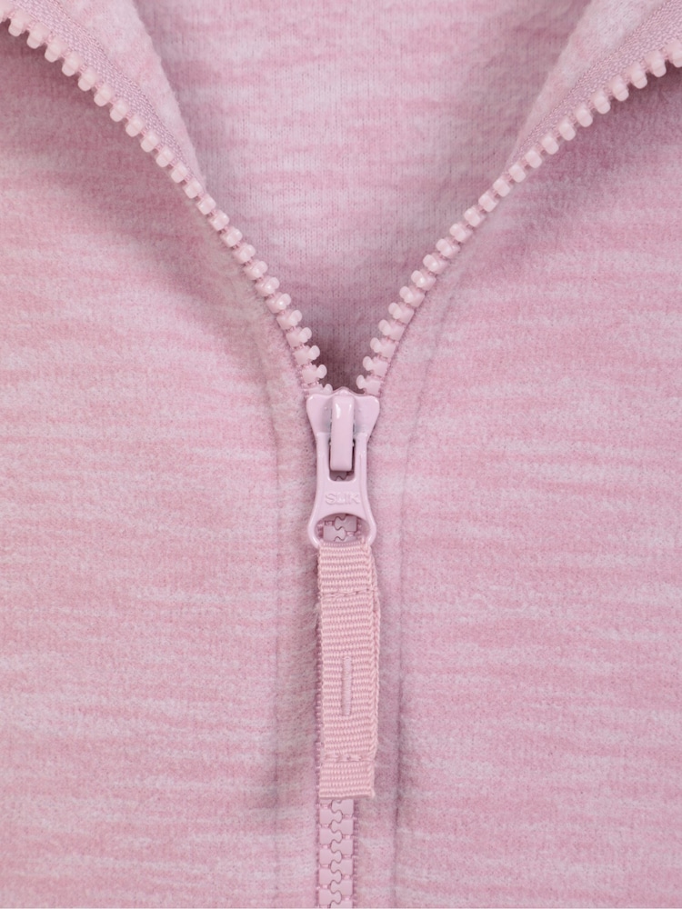 Mountain Warehouse Pink Womens Snowdon Melange II Full-Zip Fleece - Image 5 of 5