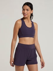 Mountain Warehouse Purple Mesh Motion Womens Sports Bra - Image 1 of 9