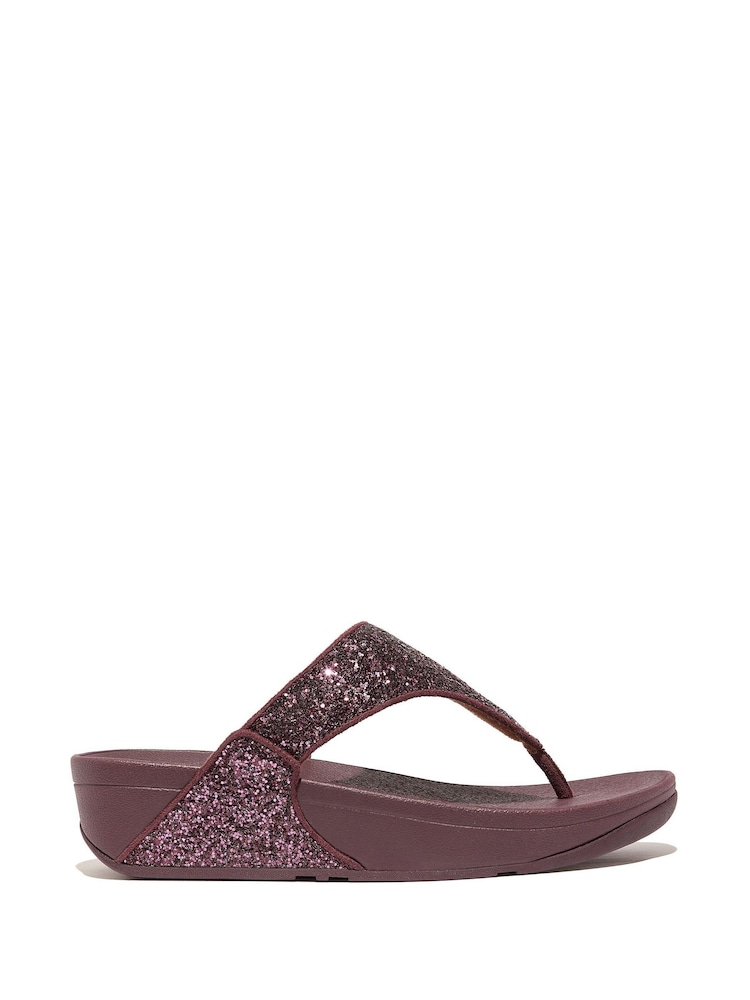 Rot - Fitflop Lulu Glitzernde Zehenstegsandalen - Bild 2 von 5