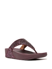 Rot - Fitflop Lulu Glitzernde Zehenstegsandalen - Bild 3 von 5