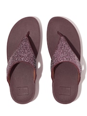 Rot - Fitflop Lulu Glitzernde Zehenstegsandalen - Bild 4 von 5