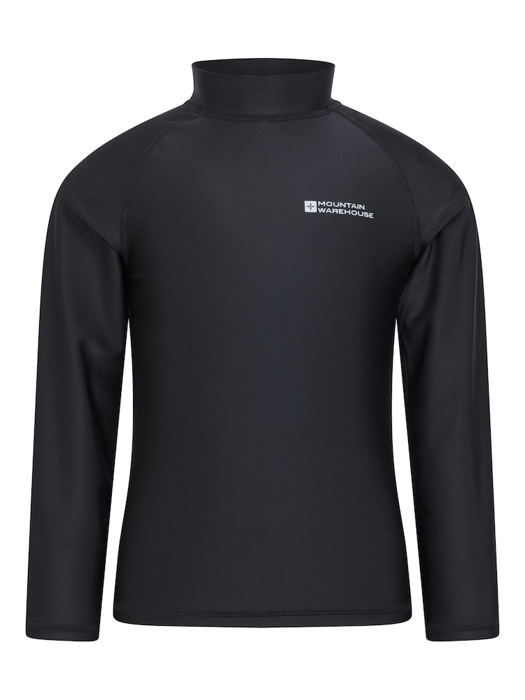 Mountain Warehouse Black Kids Long Sleeve Rash Vest - Image 1 of 5