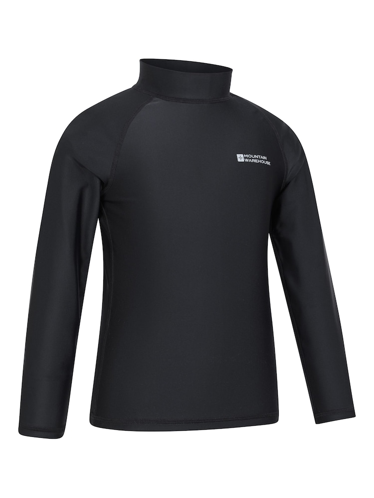 Mountain Warehouse Black Kids Long Sleeve Rash Vest - Image 2 of 5