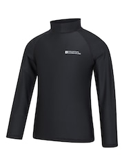 Mountain Warehouse Black Kids Long Sleeve Rash Vest - Image 4 of 5