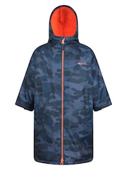 Mountain Warehouse Navy Blue Kids Tidal Printed Waterproof Changing Robe - Image 1 of 5