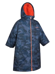 Mountain Warehouse Navy Blue Kids Tidal Printed Waterproof Changing Robe - Image 2 of 5
