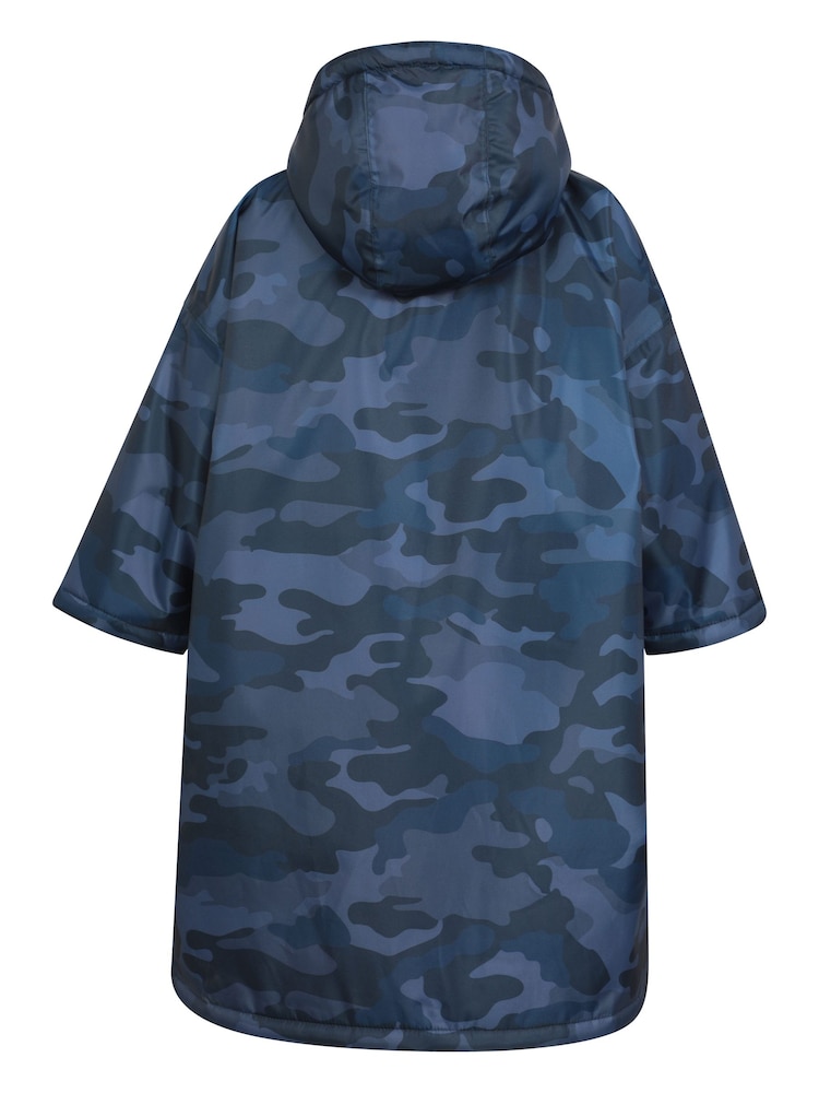Mountain Warehouse Navy Blue Kids Tidal Printed Waterproof Changing Robe - Image 3 of 5