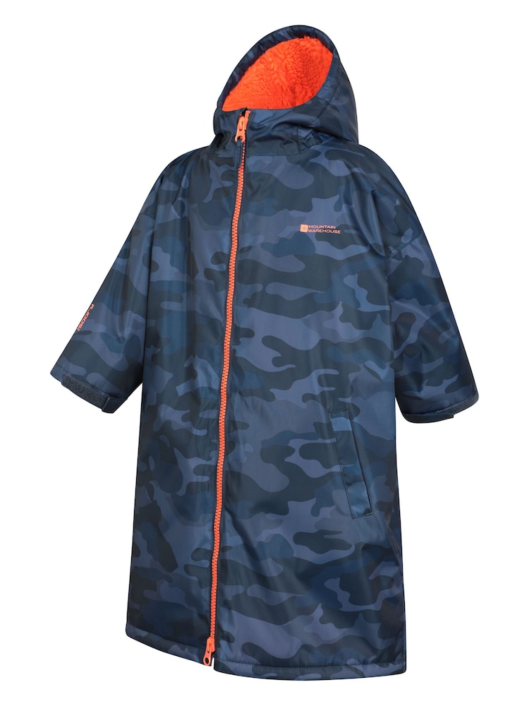Mountain Warehouse Navy Blue Kids Tidal Printed Waterproof Changing Robe - Image 4 of 5