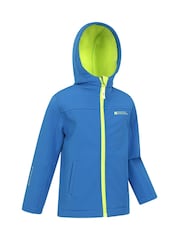 Mountain Warehouse Aqua Blue Exodus Kids Water Resistant Softshell Jacket - Image 2 of 5
