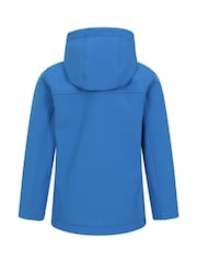 Mountain Warehouse Aqua Blue Exodus Kids Water Resistant Softshell Jacket - Image 3 of 5