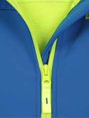 Mountain Warehouse Aqua Blue Exodus Kids Water Resistant Softshell Jacket - Image 5 of 5