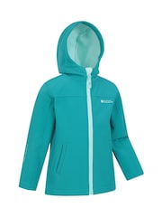 Mountain Warehouse Mid Blue Exodus Kids Water Resistant Softshell Jacket - Image 2 of 5
