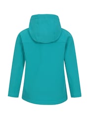 Mountain Warehouse Mid Blue Exodus Kids Water Resistant Softshell Jacket - Image 3 of 5