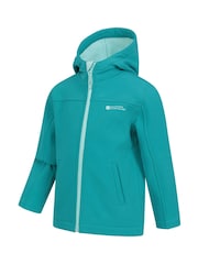 Mountain Warehouse Mid Blue Exodus Kids Water Resistant Softshell Jacket - Image 4 of 5
