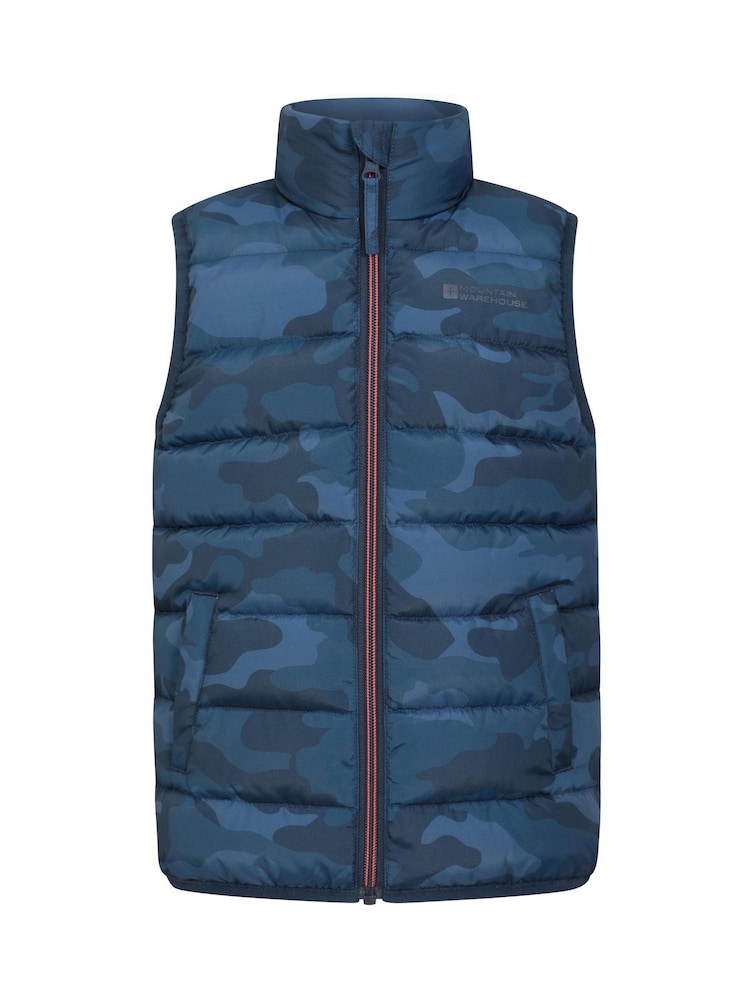 Gris medio - Mountain Warehouse Kids Rocko Printed Padded Gilet - Imagen 1 de 5