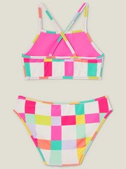 Angels By Accessorize Black Girls Reversible Check Bikinis - Image 3 of 3