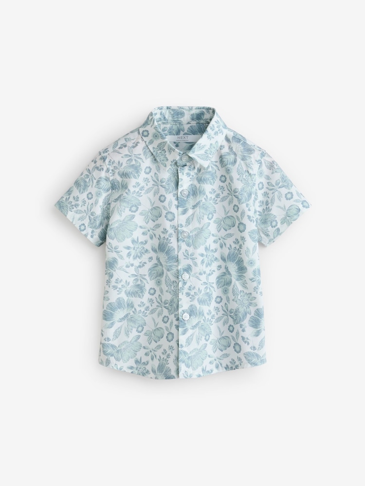 Mineralblau - Set aus Blazer, Hemd, Shorts und Fliege (3M.–9J.) - Image 7 of 9