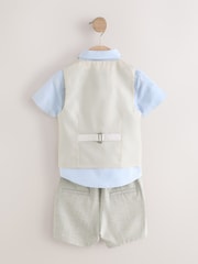 Neutral Tan Waistcoat Shirt and Bowtie Set (3mths-9yrs) - Image 7 of 10