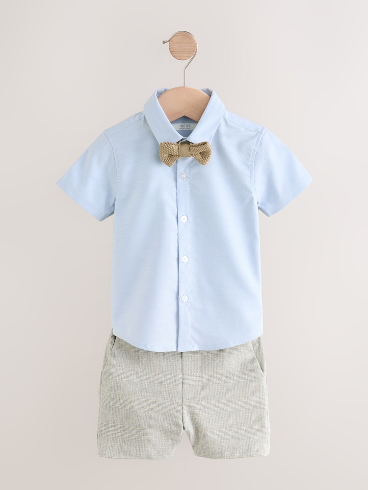 Neutral Tan Waistcoat Shirt and Bowtie Set (3mths-9yrs) - Image 8 of 10
