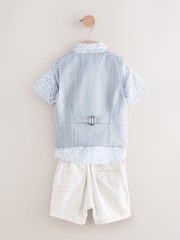 Blau - Set aus Weste, Hemd, Shorts und Fliege (3M.–9J.) - Image 2 of 6
