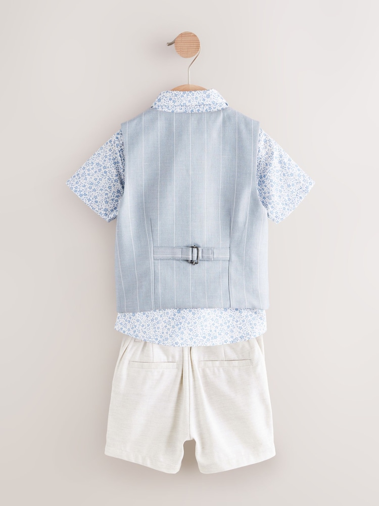 Blau - Set aus Weste, Hemd, Shorts und Fliege (3M.–9J.) - Image 2 of 6