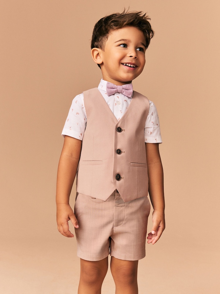 Floral rose - Gilet, chemise, Short and Bowtie Set (3mths-9yrs) - Image 1 de 3