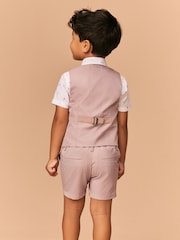 Floral rose - Gilet, chemise, Short and Bowtie Set (3mths-9yrs) - Image 2 de 3