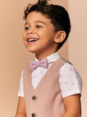 Floral rose - Gilet, chemise, Short and Bowtie Set (3mths-9yrs) - Image 3 de 3