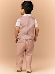 وردي - حزمة مكونة من صديري وقميص وربطة عنق (3 أشهر - 9 سنوات) - صورة 2 من 4