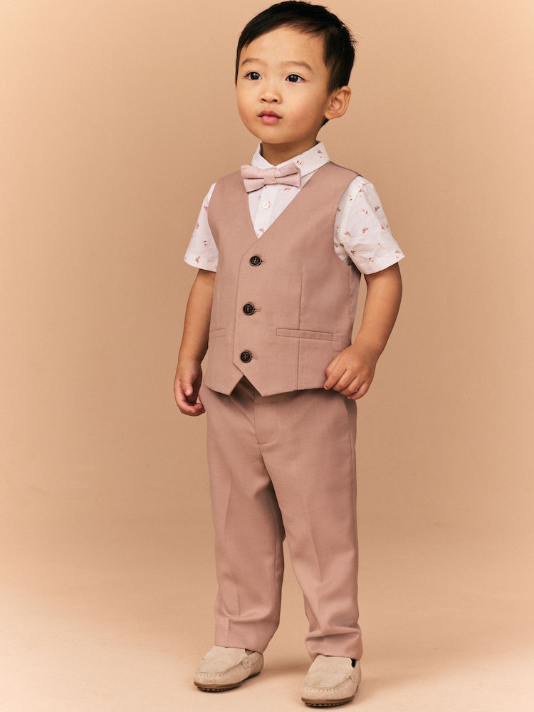 Rose - Ensemble gilet, chemise et nœud papillon (3mths-9yrs) - Image 3 of 4