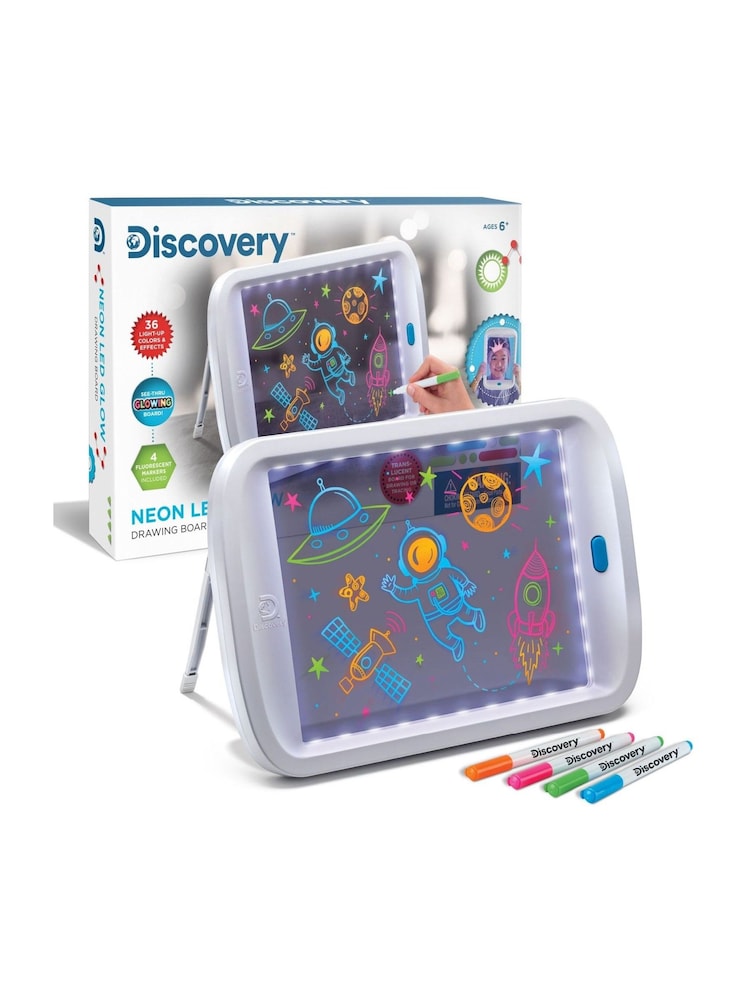 Discovery Neon LED Glow In The Dark Drawing Board - Image 1 of 5