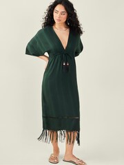 أخضر - فستان كيمونو بشرابة من Accessorize - صورة 1 من 4