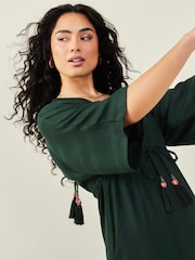 أخضر - فستان كيمونو بشرابة من Accessorize - صورة 2 من 4