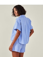 Accessorize Blue Cotton/Linen Mix Beach Shirt - Image 2 of 4