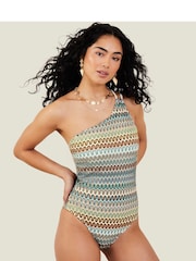 بدلة سباحة بكتف واحدة كروشيه من Accessorize - صورة 1 من 4