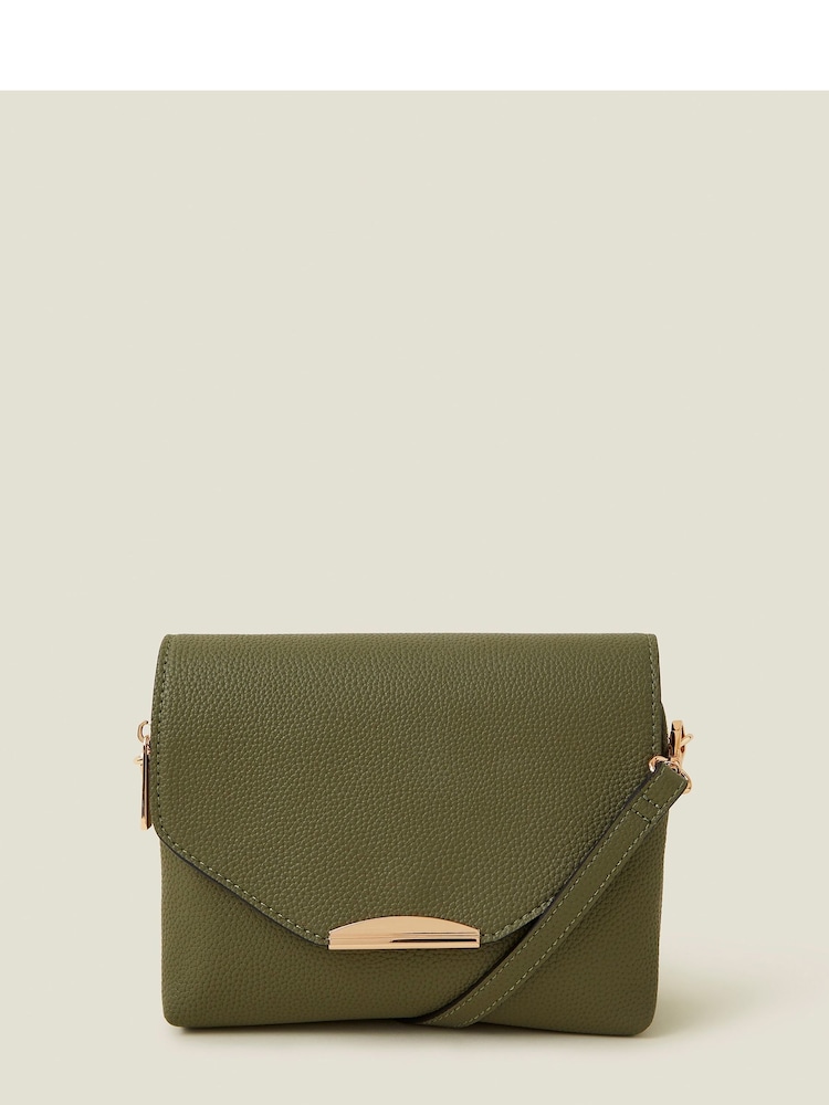 Accessorize Green Double Zip Cross-Body Bag - Image 1 of 4