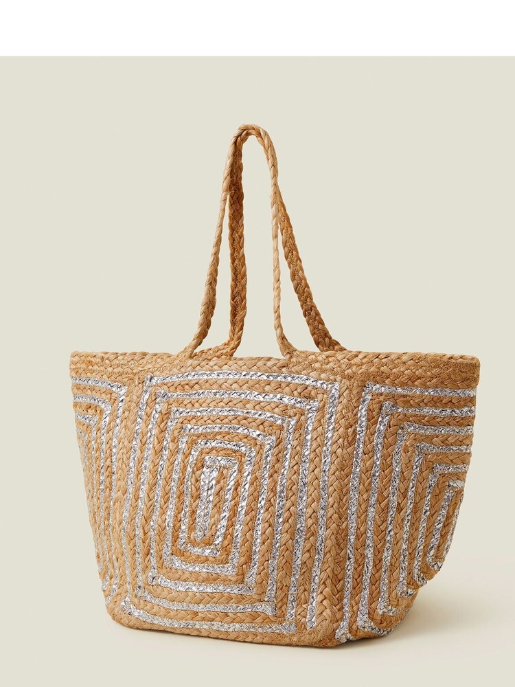 Accessorize Natural Jute Beach Bag - Image 2 of 4