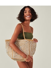 Accessorize Natural Jute Beach Bag - Image 4 of 4