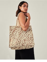 Accessorize V metalnih barvah Beach Shopper 100% Bombažna torba - Slika 4 iz 4