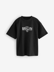 Black NYC Relaxed Fit 100% Cotton Short Sleeve T-Shirt (3-16yrs) - Image 1 of 3