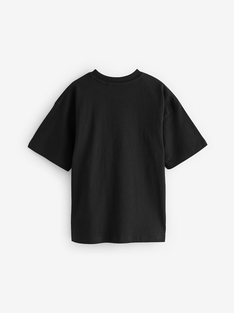 Black NYC Relaxed Fit 100% Cotton Short Sleeve T-Shirt (3-16yrs) - Image 2 of 3