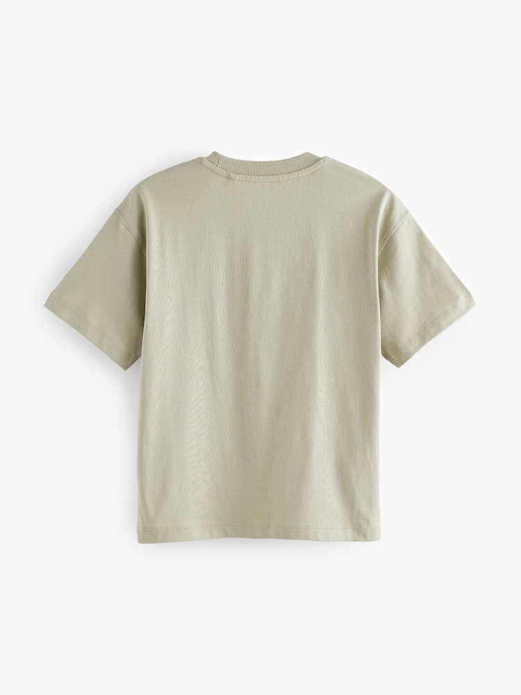 Stone Embroidery Relaxed Fit Short Sleeve Graphic 100% Cotton T-Shirt (3-16yrs) - Image 2 of 4