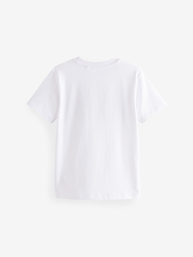 White Pixel Controller Short Sleeves Graphic 100% Cotton T-Shirt (3-16yrs) - Image 2 of 4