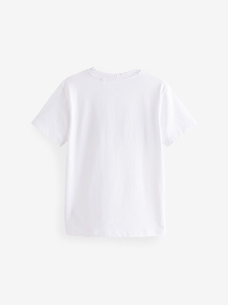 White Pixel Controller Short Sleeves Graphic 100% Cotton T-Shirt (3-16yrs) - Image 2 of 4 White Pixel Controller Short Sleeves Graphic 100% Cotton T-Shirt (3-16yrs) - Image 2 of 4