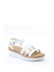 Heavenly Feet White/Gold Fortino Sandals - Image 3 of 4