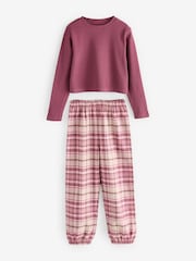 Pink Check Woven Bottom Pyjamas 2 Pack (3-16yrs) - Image 2 of 4