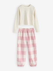 Pink Check Woven Bottom Pyjamas 2 Pack (3-16yrs) - Image 3 of 4